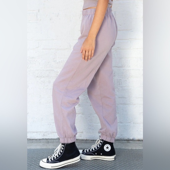 Brandy Melville purple taupe sweatpants - Picture 2 of 5